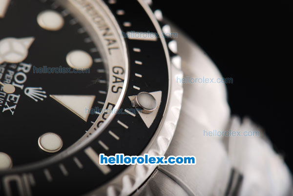 Rolex Sea-Dweller Rolex 3135 Movement Full Steel with Black Dial and Black Bezel -Super LumiNova - Click Image to Close